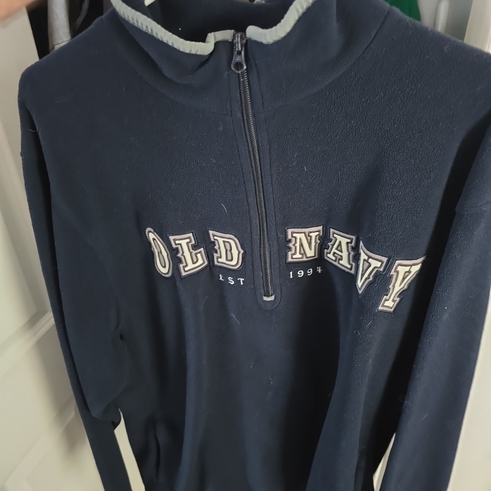 Old Navy Navy Blue Quarter-Zip Pullover
